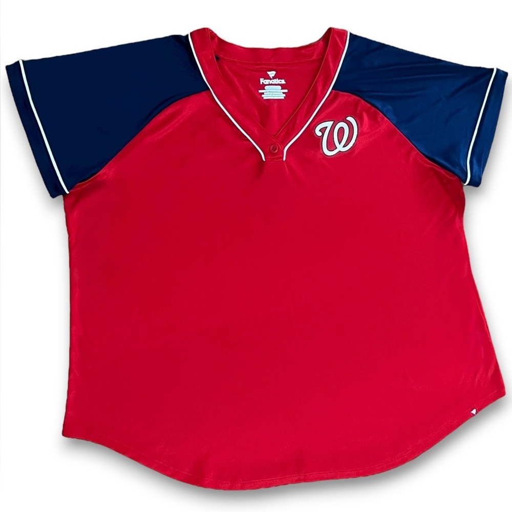 Fanatics Washington Nationals Ladies Jersey w/ Glitter Detail MLB Fan Gear 3XL